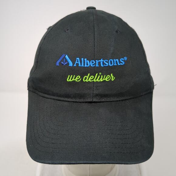 Albertsons We Deliver Strapback Baseball Cap Black One Size Embroidered KC - Picture 2 of 9